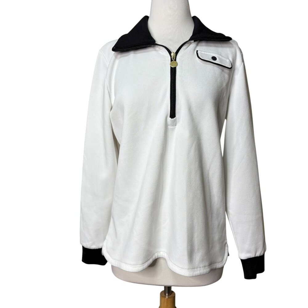 A. Putnam Long Sleeve 1/4 Zip Polo Size Large